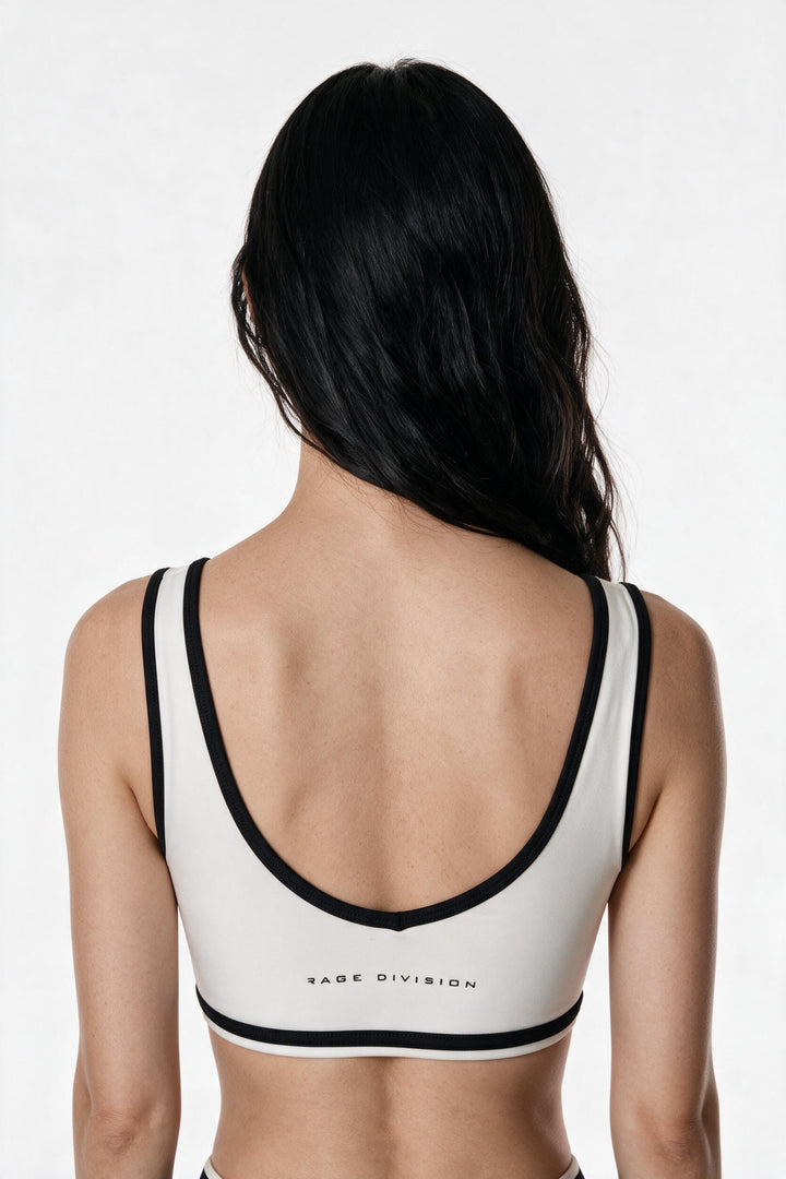 CONTOUR FIT – Top Sportivo Bicolore Bianco e Nero
