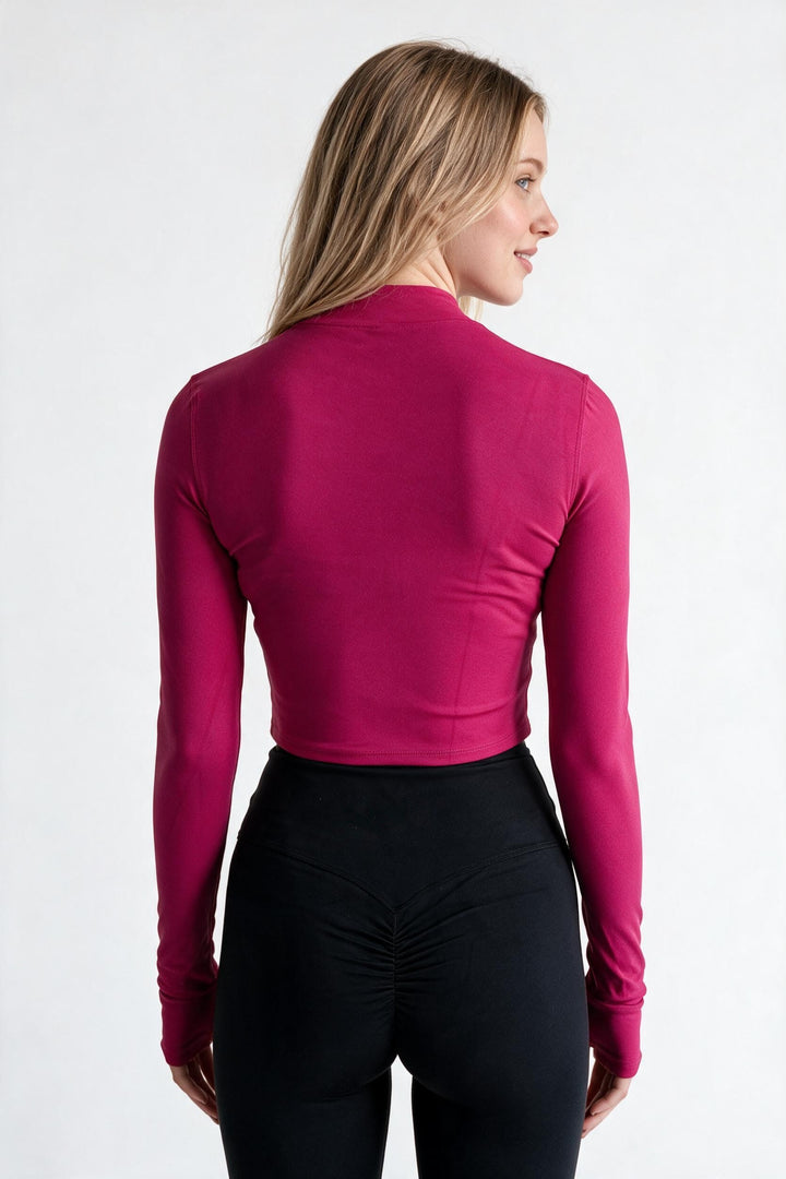 AURA FIT – Giacca Tecnica Donna con Zip Fucsia
