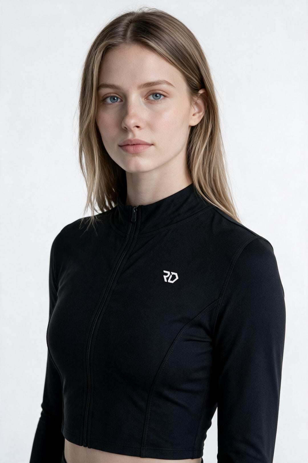 AURA FIT – Giacca Tecnica Donna con Zip Nero
