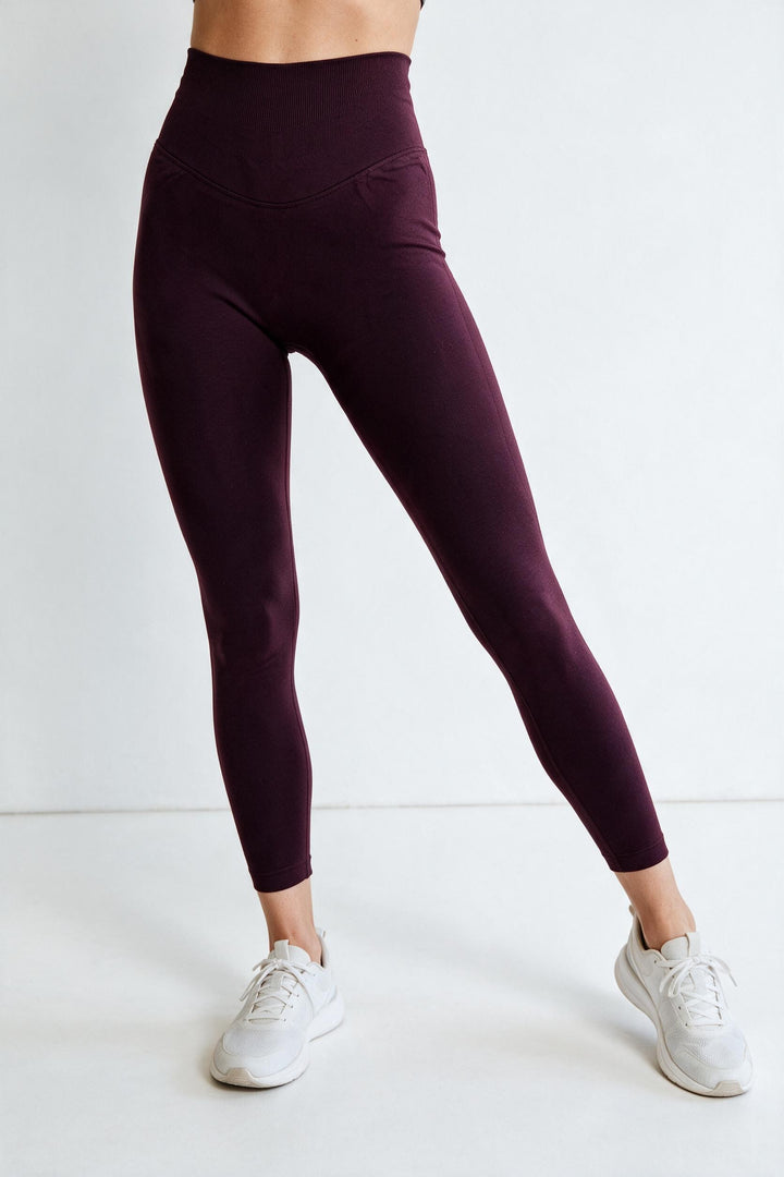 SCULPT SHAPE – Leggings Push Up a Vita Alta Prugna
