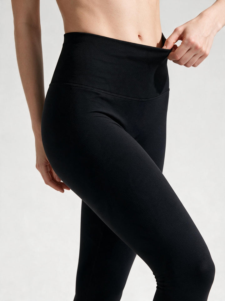 SCULPT LIFT - Leggins Sportivo High Band  Push Up Nero