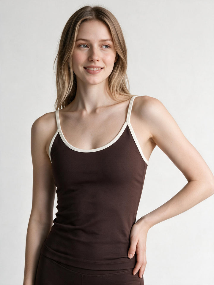 ESSENTIAL SCULPT – Canotta Sportiva Caffè