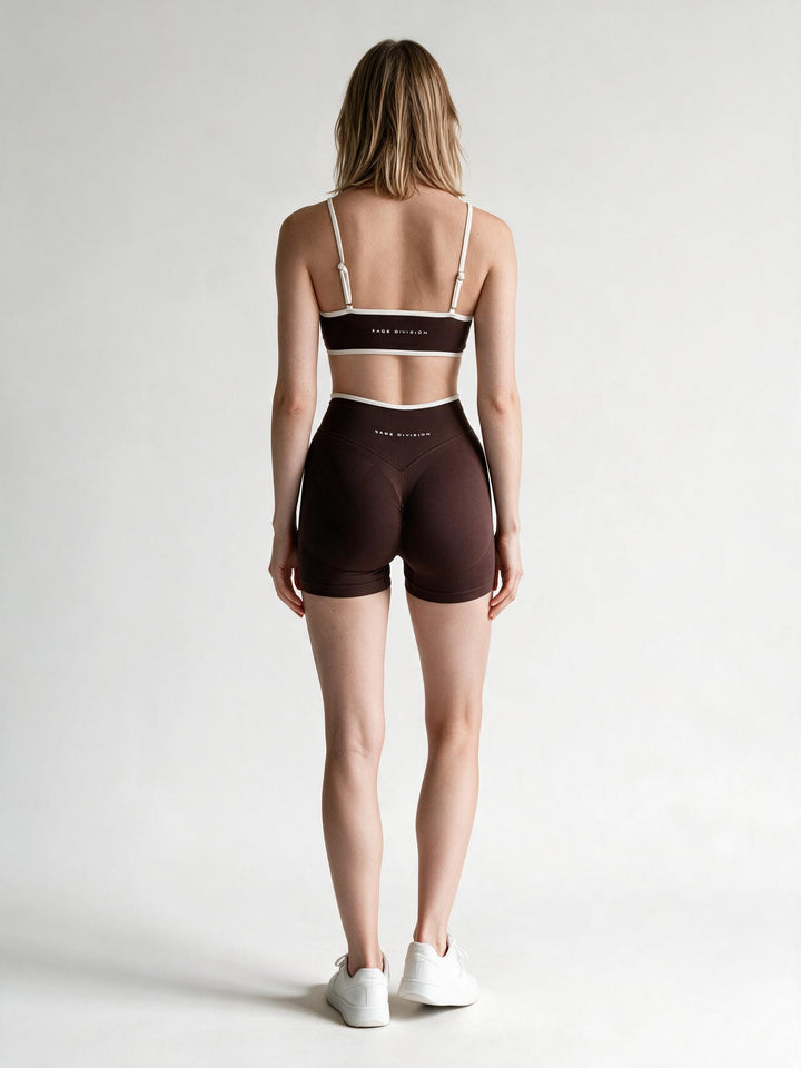 ESSENTIAL SCULPT – Shorts Sportivo Super Push Up Caffè