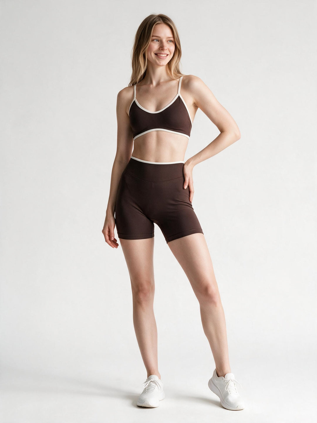 ESSENTIAL SCULPT – Shorts Sportivo Super Push Up Caffè