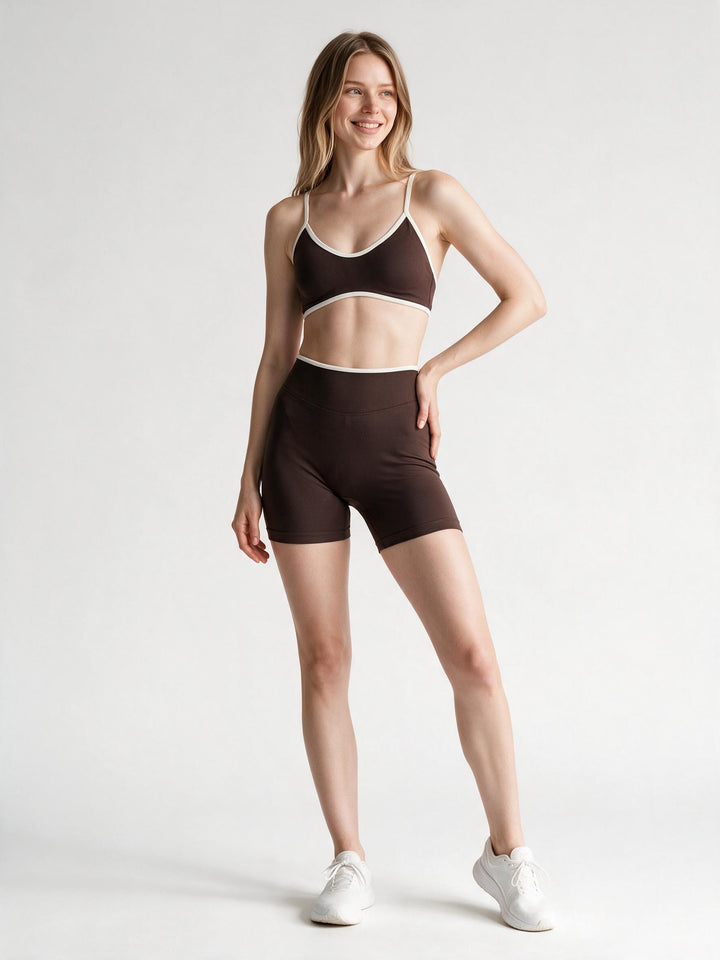 ESSENTIAL SCULPT – Shorts Sportivo Super Push Up Caffè
