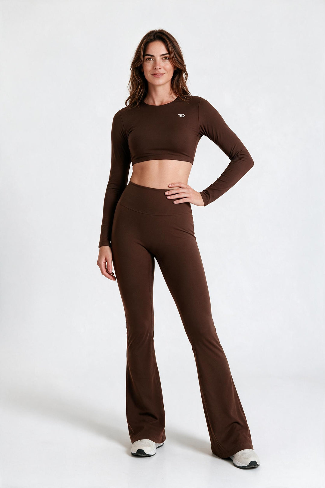 FLARE SCULPT – Leggings Push Up Flare Caffè