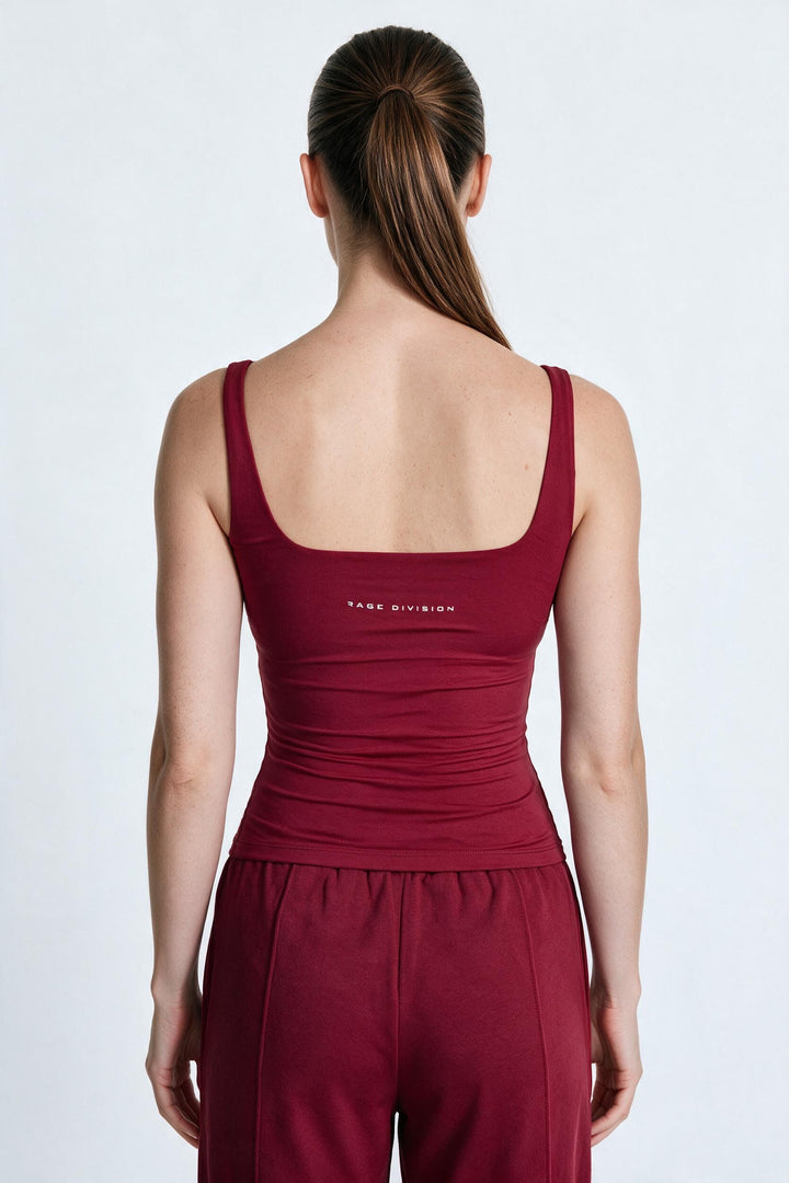 SCULPT FIT – Canotta Donna Aderente Bordeaux