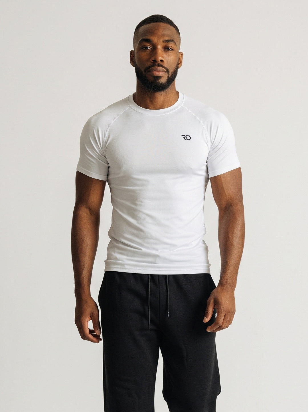 ESSENTIAL PERFORMANCE – T-shirt Compression Palestra Bianco