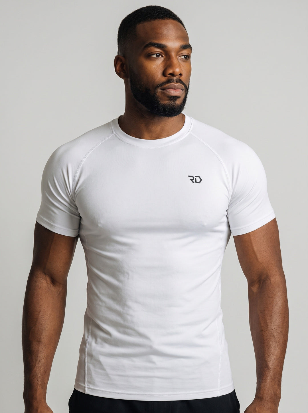 ESSENTIAL PERFORMANCE – T-shirt Compression Palestra Bianco