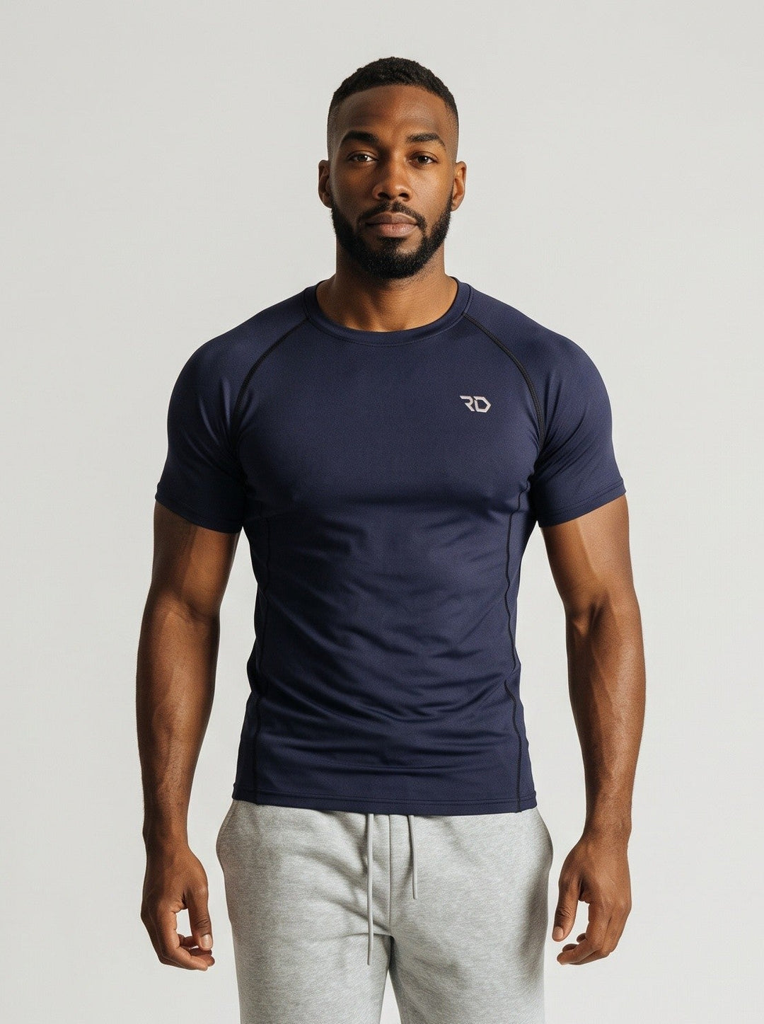 ESSENTIAL PERFORMANCE – T-shirt Compression Palestra Blu Navy