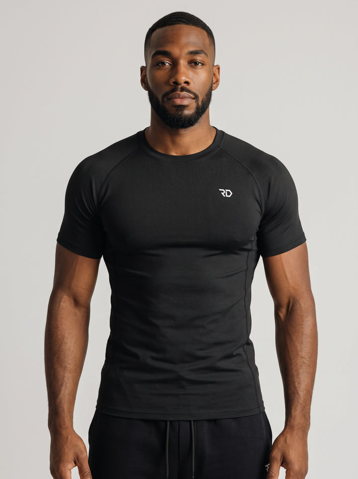 ESSENTIAL PERFORMANCE – T-shirt Compression Palestra Nero