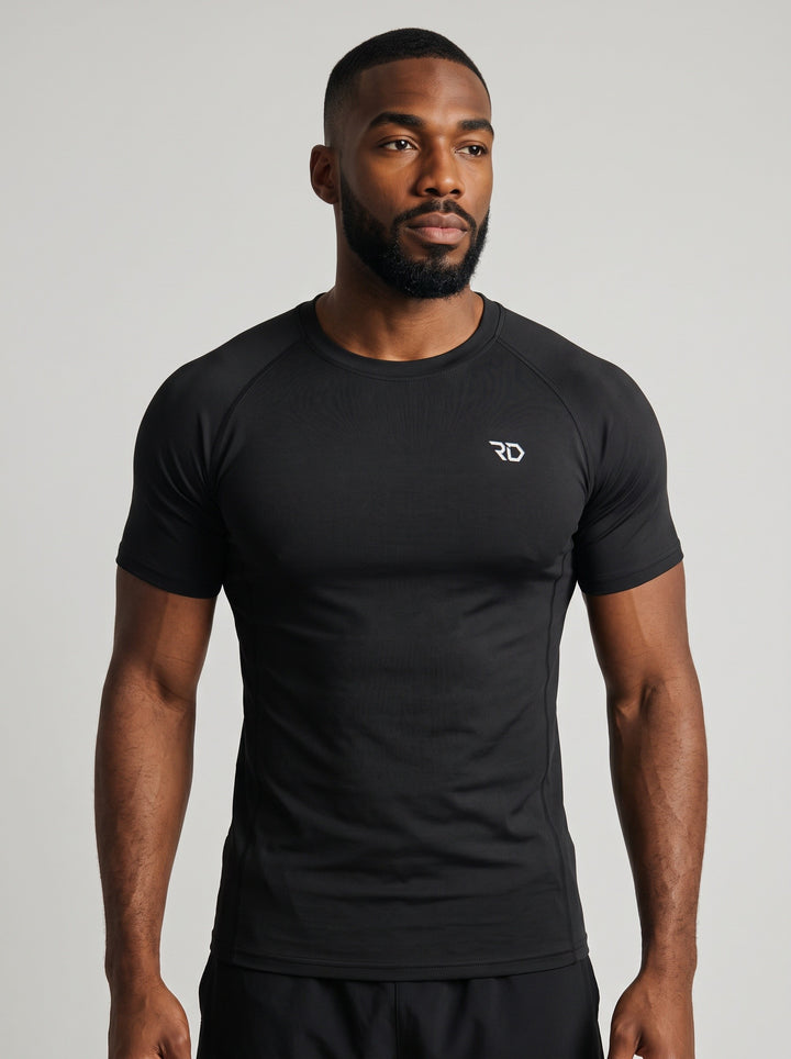 ESSENTIAL PERFORMANCE – T-shirt Compression Palestra Nero