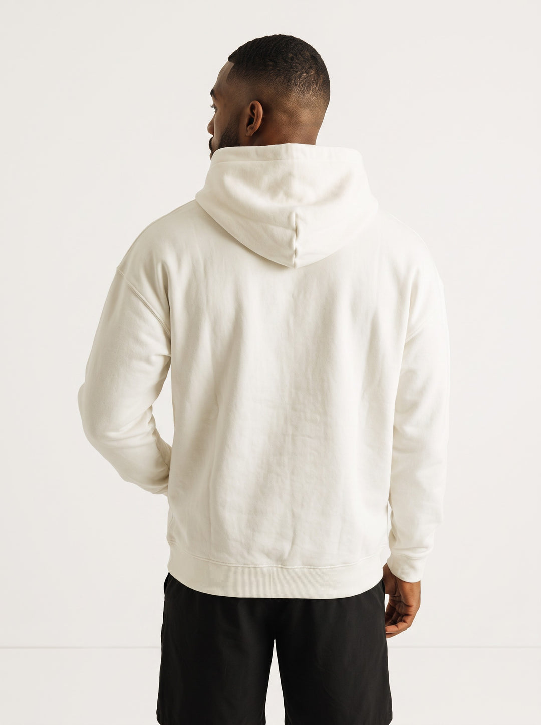 CORE OVERSIZE – Felpa Uomo con Cappuccio Bianco