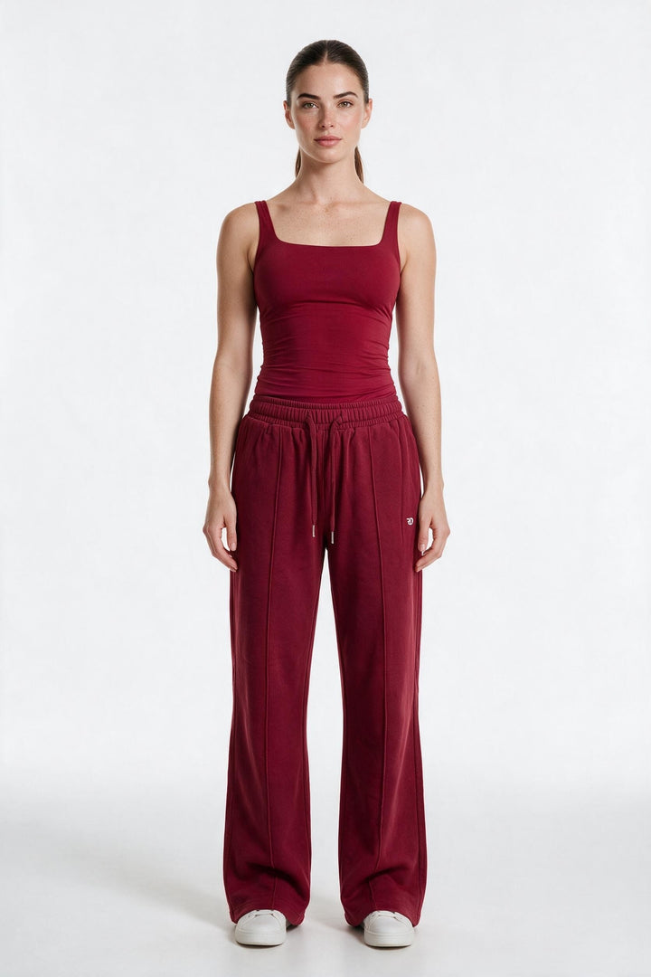 RELAXED FIT – Pantaloni Baggy Donna Wide Leg Bordeaux