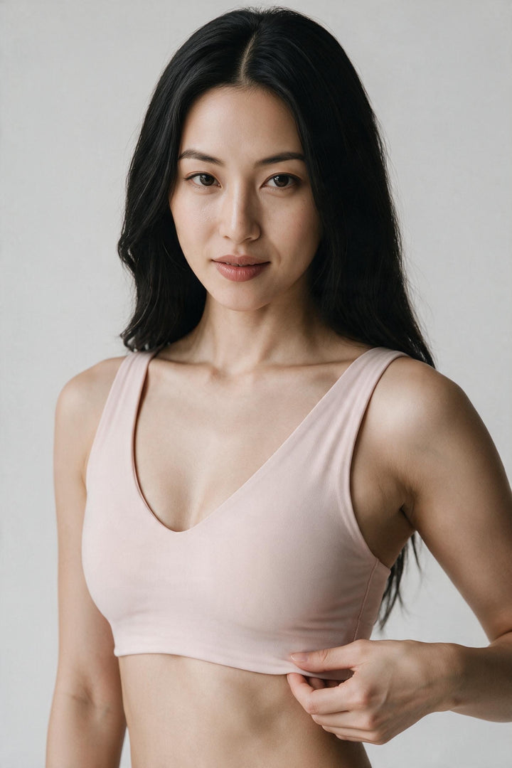AURA V-NECK – Top Sportivo  Rosa Cipria